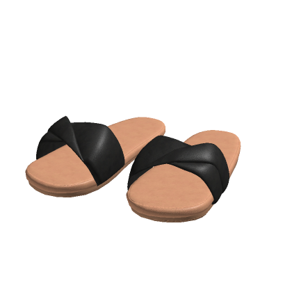 Leather Summer Sandals (Black) thumbnail