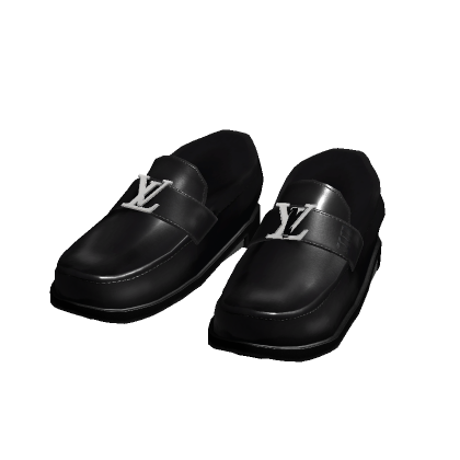 Black Leather Designer Loafers