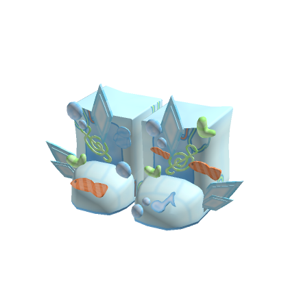 Frutiger Aero Aqua Music Note Fish Shoes