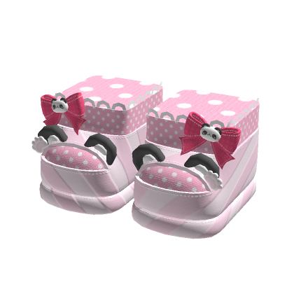 Cute Pink Panda Shoes thumbnail