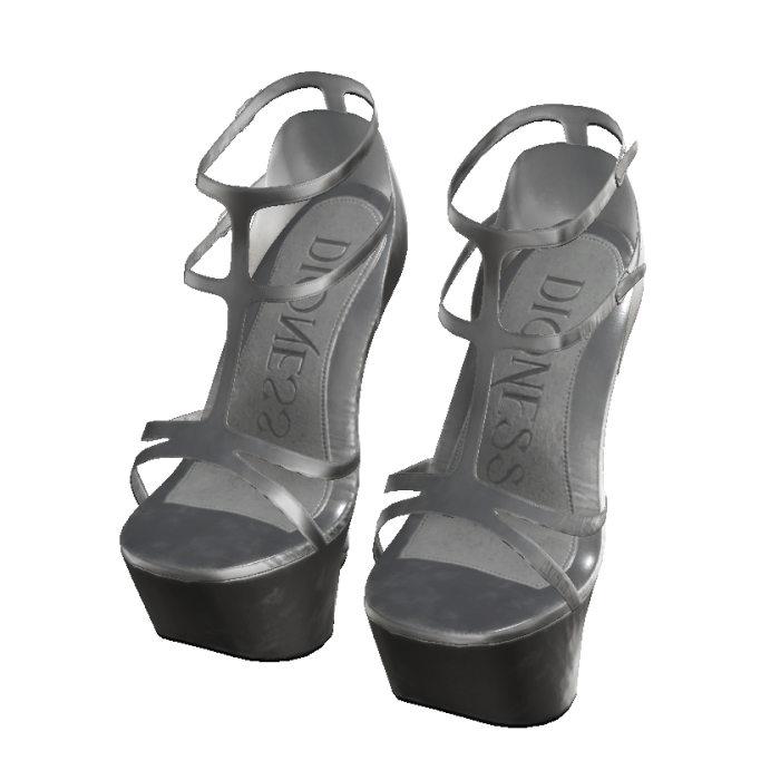 Silver Armor Wedge Heels