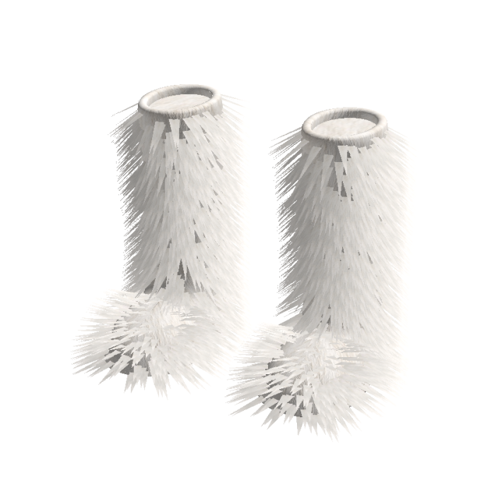 Knee High Fur Boots - WHITE