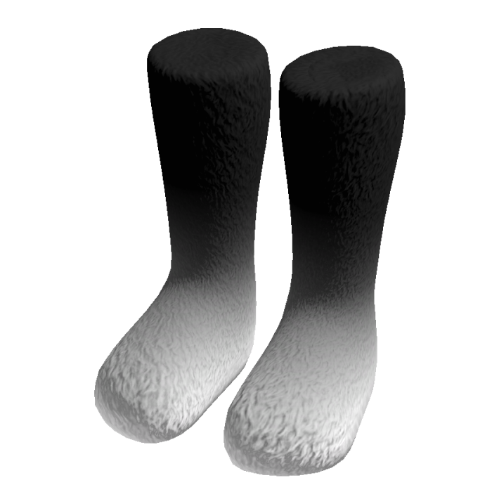 Gray Gradient Fur Boots