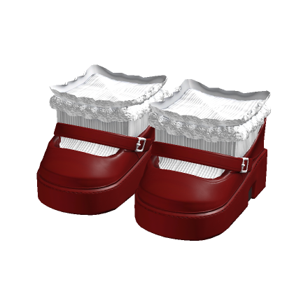 Doll Platforms Low Red
