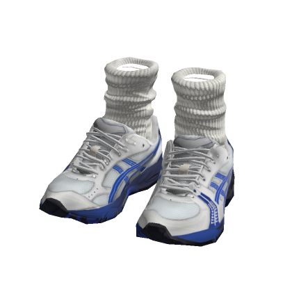 Bluee Streetwear Gel Runner Sneakers w/ Socks