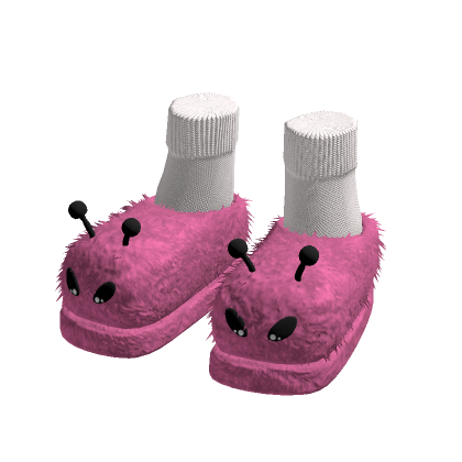 Pink Cute Alien Slippers thumbnail