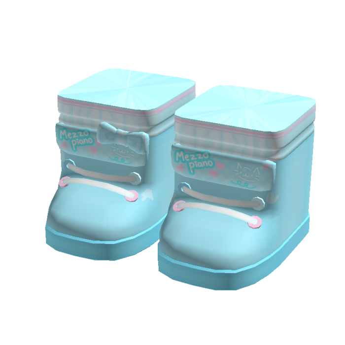 Adorable Kawaii Blue Mezzo Piano Popo Shoes