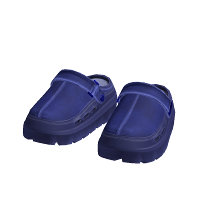 winter suede clogs [blue]