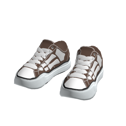 Casual Skeleton Design Shoes (Brown)