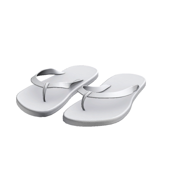 White Flip Flops
