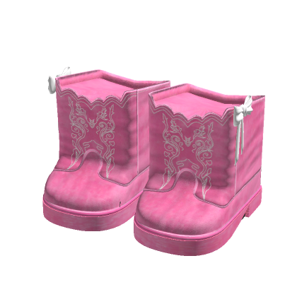 Pink Cowgirl Boots w/ Bows