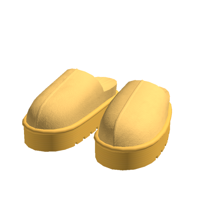 Yellow Cozy Platform Slippers