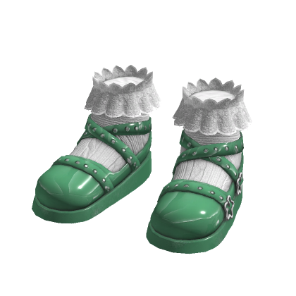 mary janes w ruffled socks thumbnail