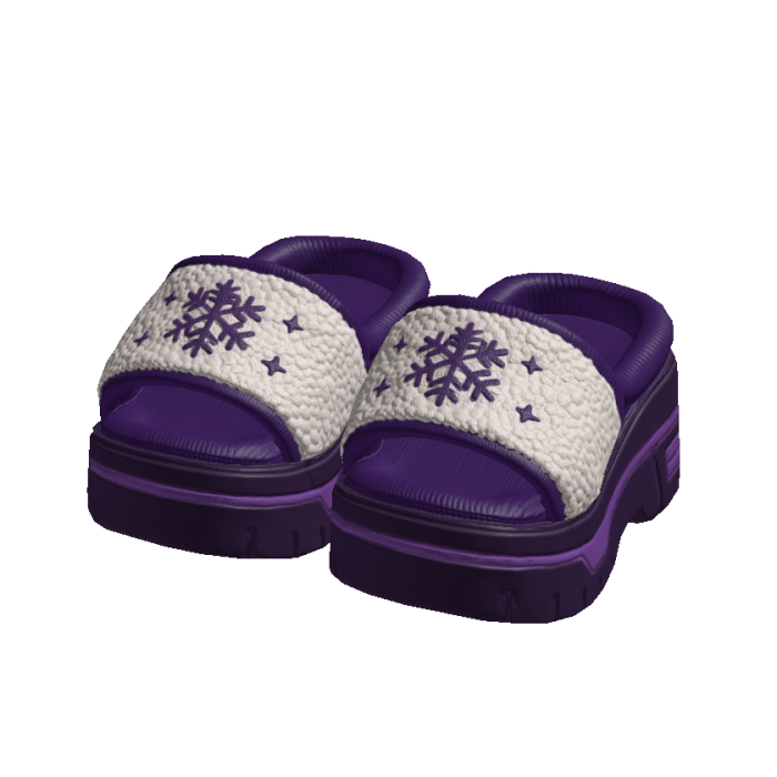 Purple Fur Snowflake Slides 1.0