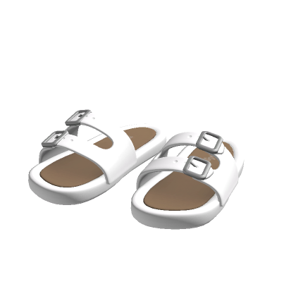 Summer White Buckle Sandals thumbnail
