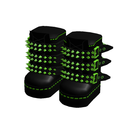 Gothic Spike Boots Green