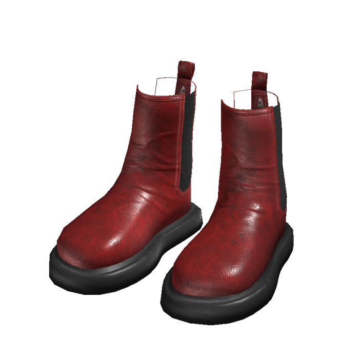 Red Leather Chelsea Boots