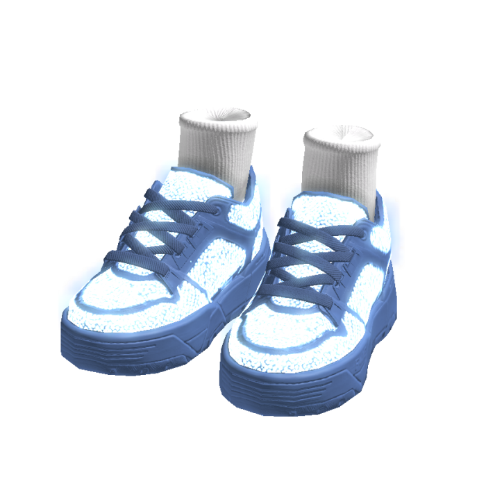 Blue GLOWING Chunky Sneakers w/ Socks