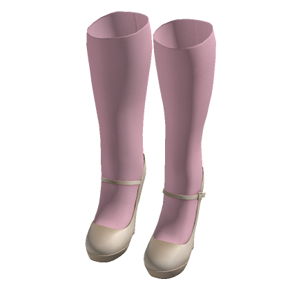 ☆ beige wedge heels with pink sock (It-girl ver.) thumbnail