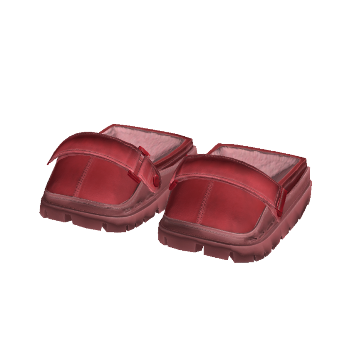 3.0 suede clogs [red]