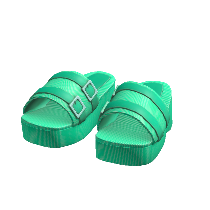 green platform sandals thumbnail