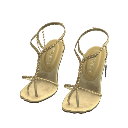 Beige Rosary Heels
