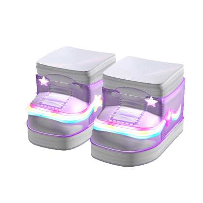 ♡ ꒰ purple light up rainbow sneakers w/ stars ꒱ ♡