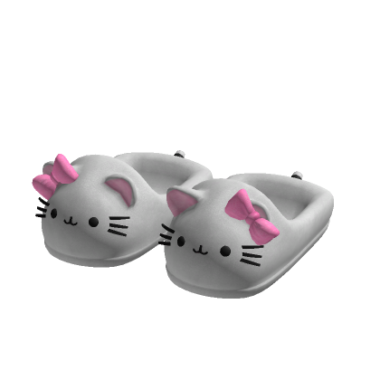 ♡ Cute White Cat Slippers