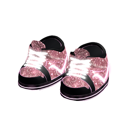 Cute Glitter Pink Y2K Heart Shoes [Emissive]