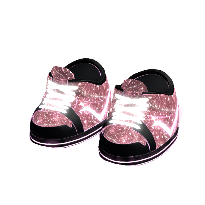 Cute Glitter Pink Y2K Heart Shoes [Emissive]