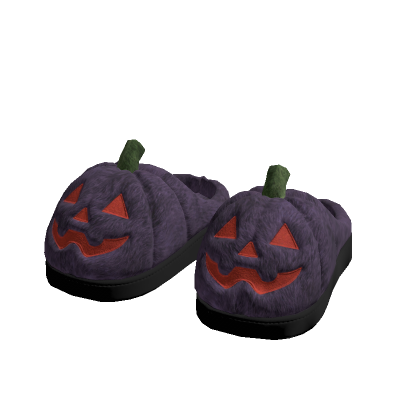Carved Jack O' Lantern Pumpkin Slippers Halloween