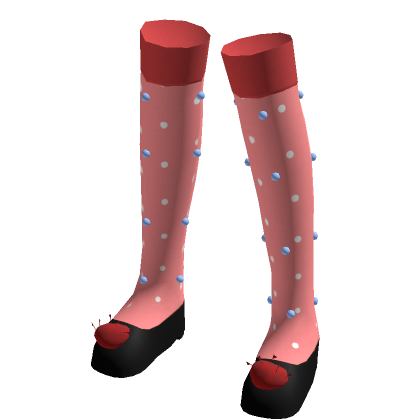 Red Gem High Socks w/ Black Shoes thumbnail