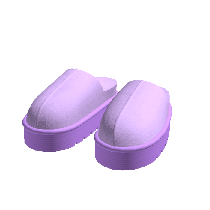 Purple Cozy Platform Slippers