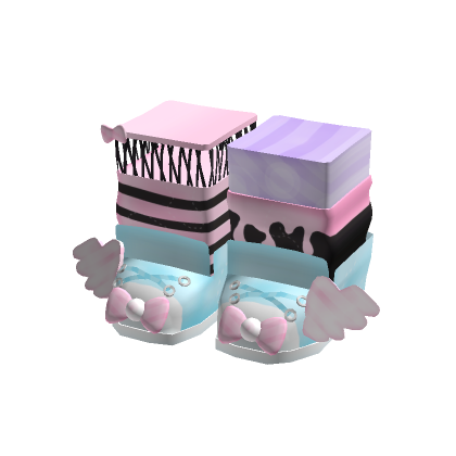 pastel goth harajuku unicorn sneakers w socks thumbnail