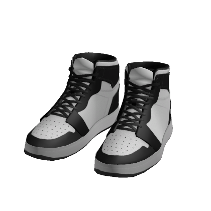 Black & White Basketball High-Tops