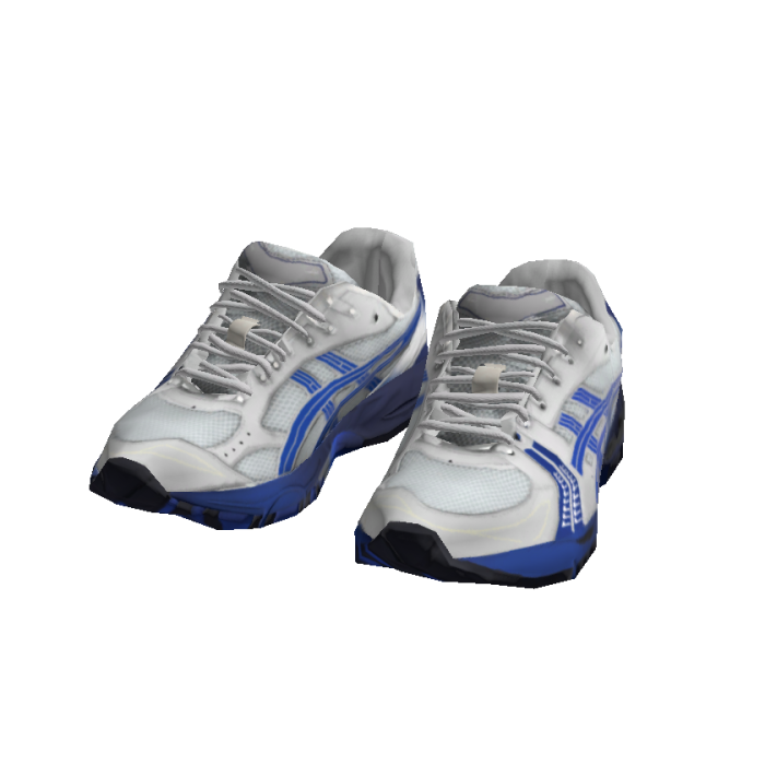 Blue Streetwear Gel Runner Sneakers