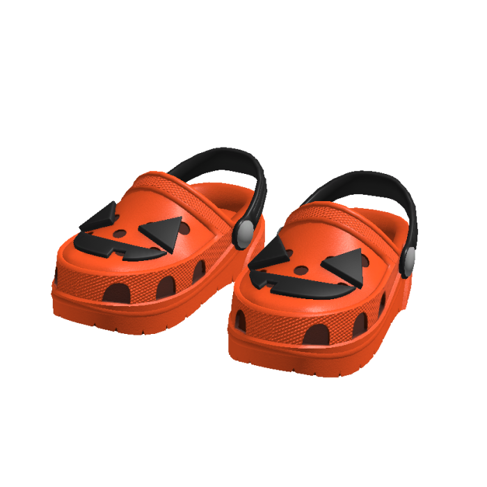 Orange Pumpkin Clogs