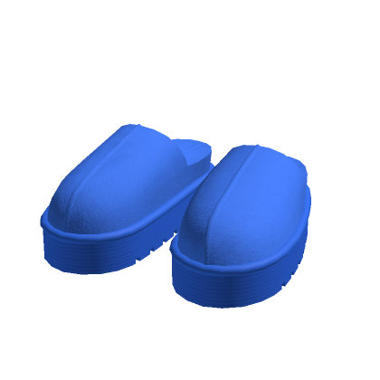 Blue Cozy Platform Slippers