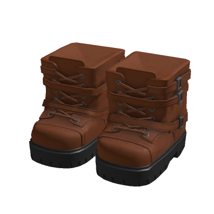 Brown Boots With Straps
