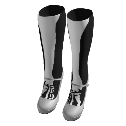 ☆ white wedge heels with bone socks (It-girl ver.) thumbnail