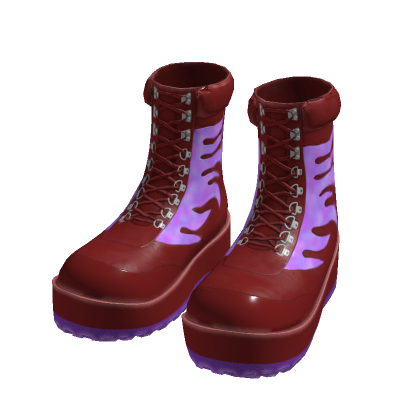 Designer Flame Boots Red thumbnail