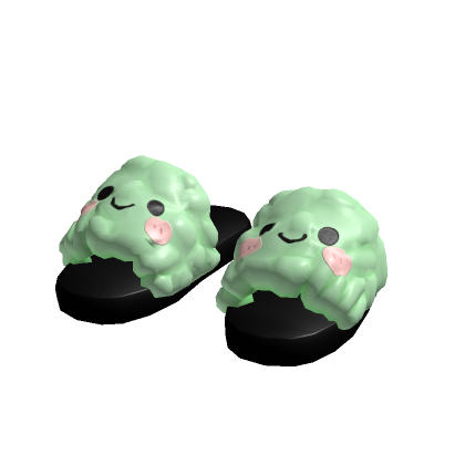 Cute Cloud Slippers Green[MAX] thumbnail