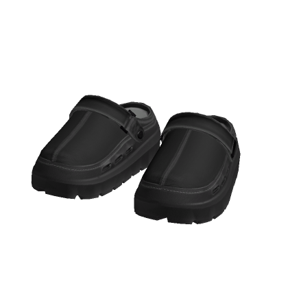 winter suede clogs [black]