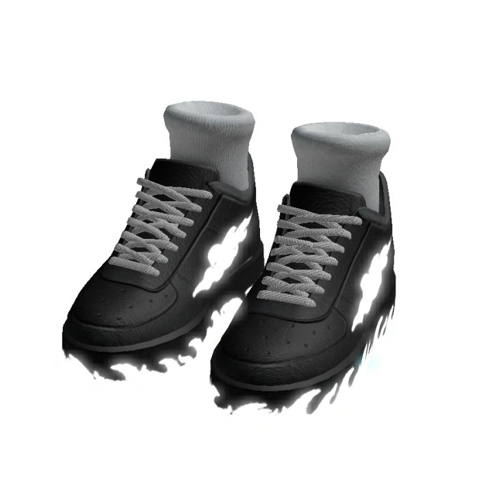 Emissive Flames Shoes White