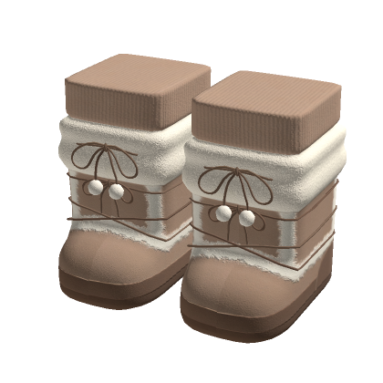 brown cute fluffy winter snow boots