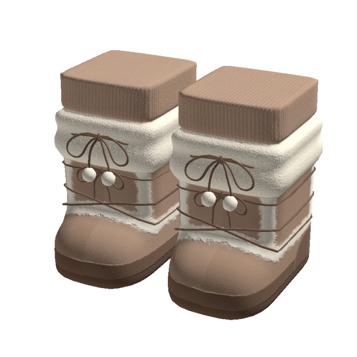 brown cute fluffy winter snow boots