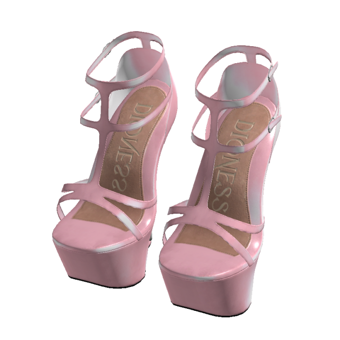 Pink Armor Wedge Heels
