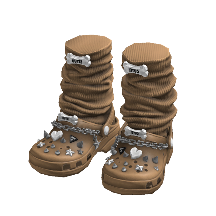 Emo Brown Crocs w/ Socks