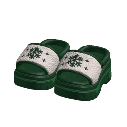 Green Fur Snowflake Slides 3.0