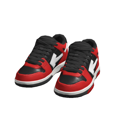 Luxury Arrow Designer Sneakers Black & Red